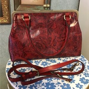 Patricia Nash Rora Framed satchel retro Vintage style purse floral